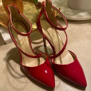Jessica Simpson red heels 7.5M